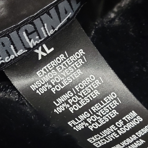 Nicole Miller Original Reversible Faux Fur Vest Size XL Black Full Zip Pockets - Picture 4 of 4